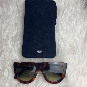 Celine Flat-top tortoiseshell women’s sunglasses